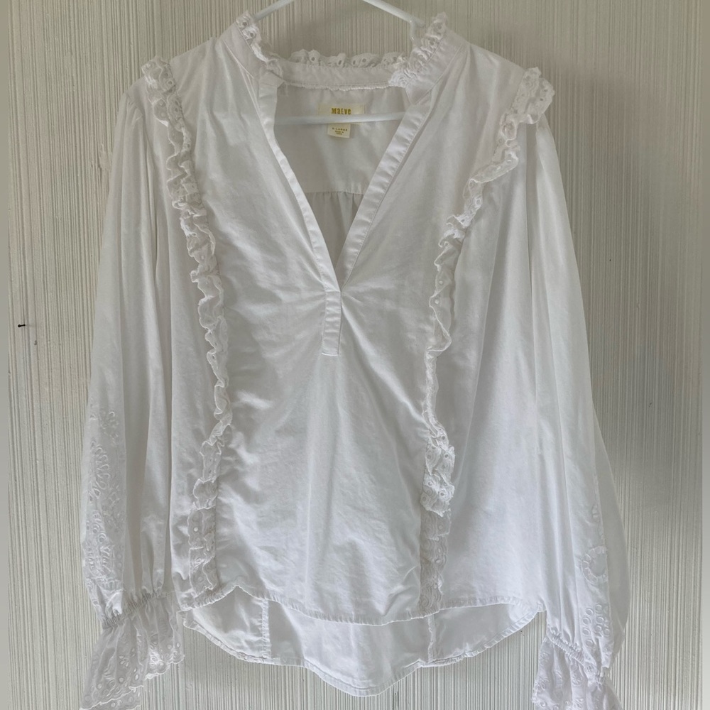 Maeve Anthropologie lace 100% cotton blouse XL